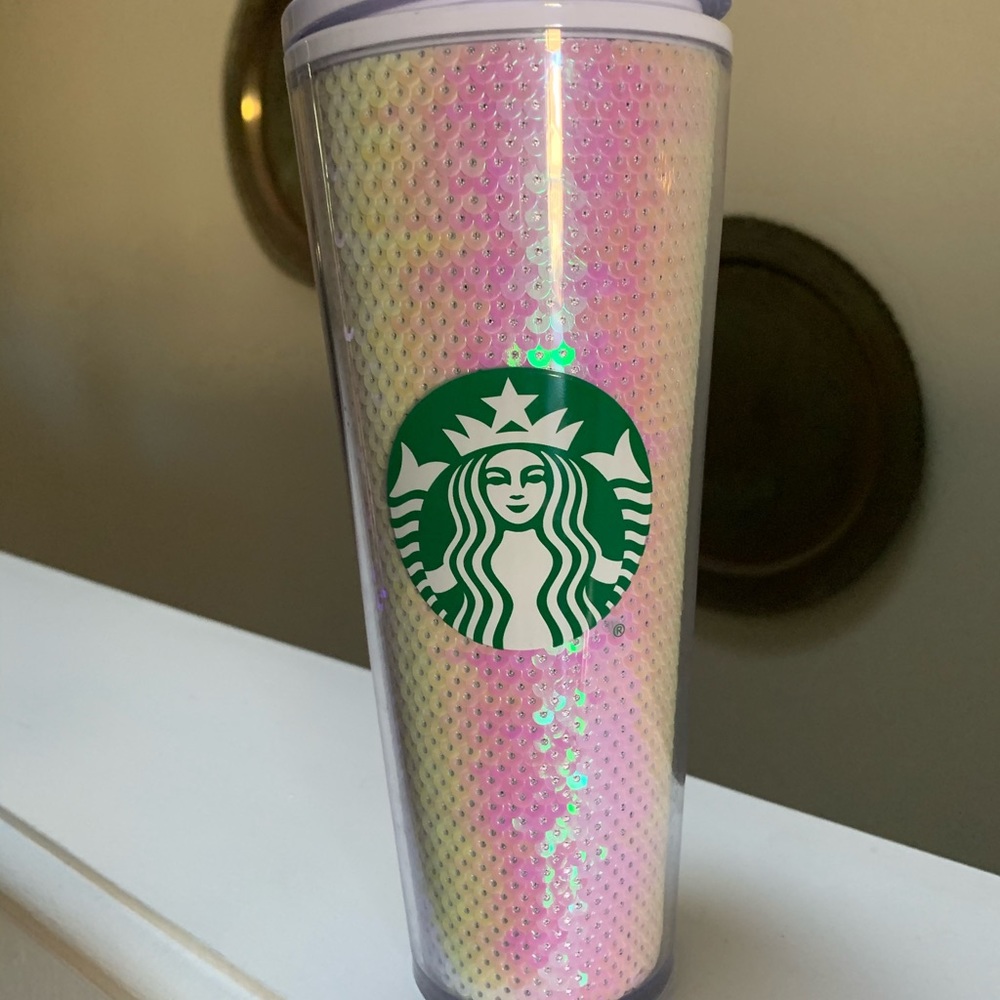 Starbucks Holiday 2020 White/pink coffee cup.